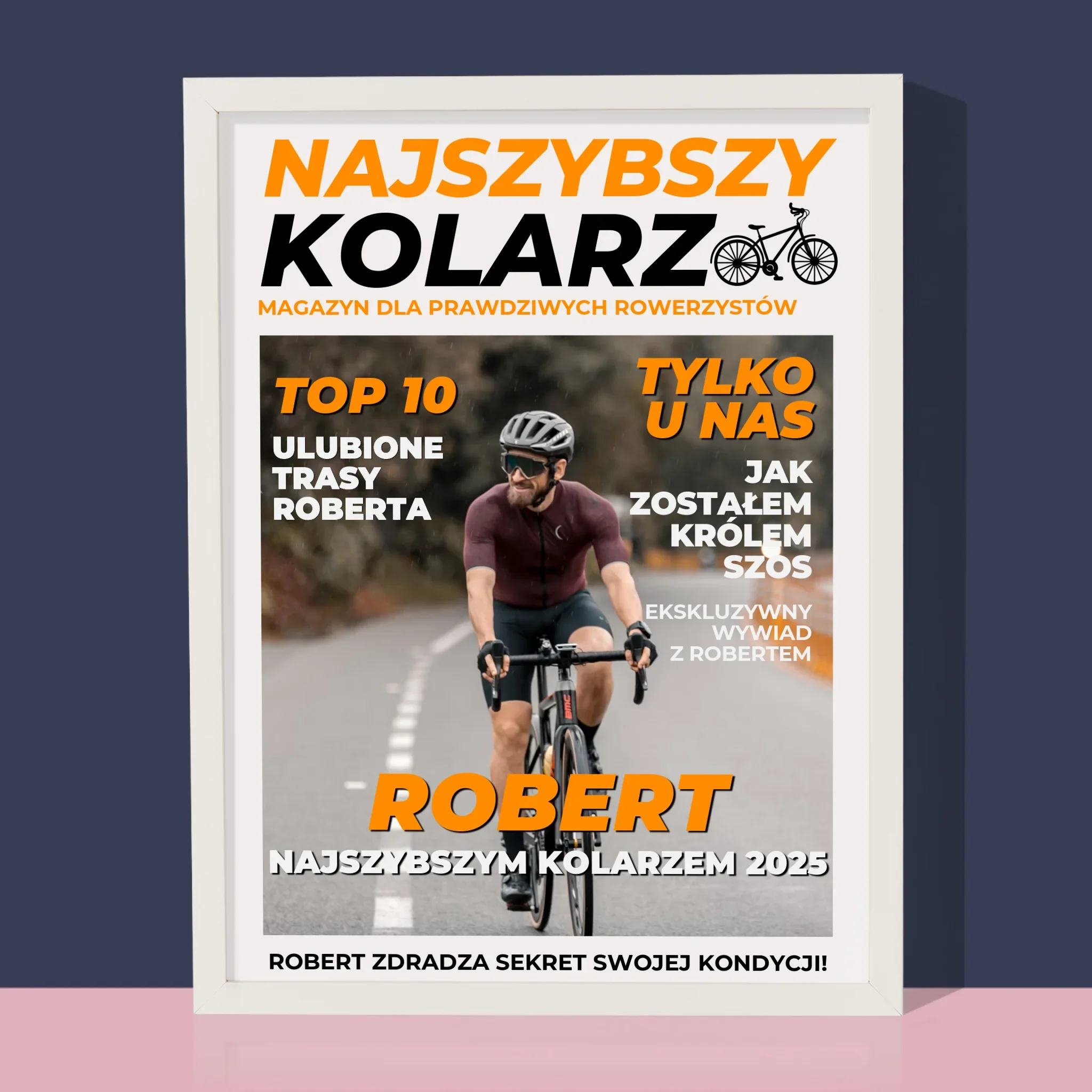 Okładka Magazynu: Najszybszy Kolarz - Wydruk Obramowany - Image 4