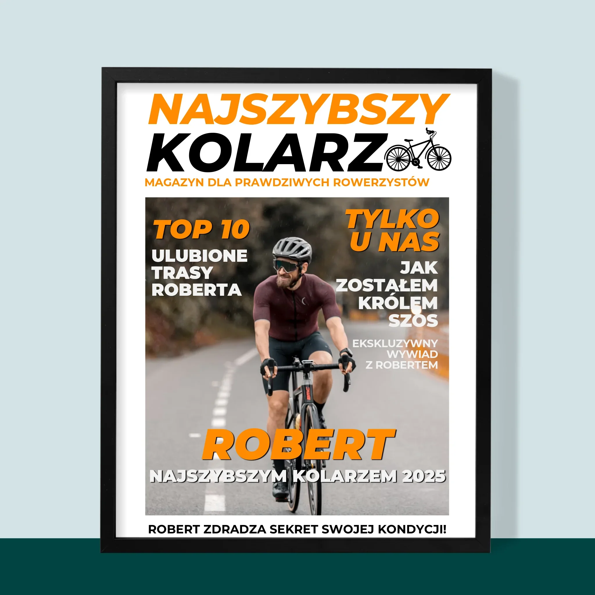 Okładka Magazynu: Najszybszy Kolarz - Wydruk Obramowany - Image 5