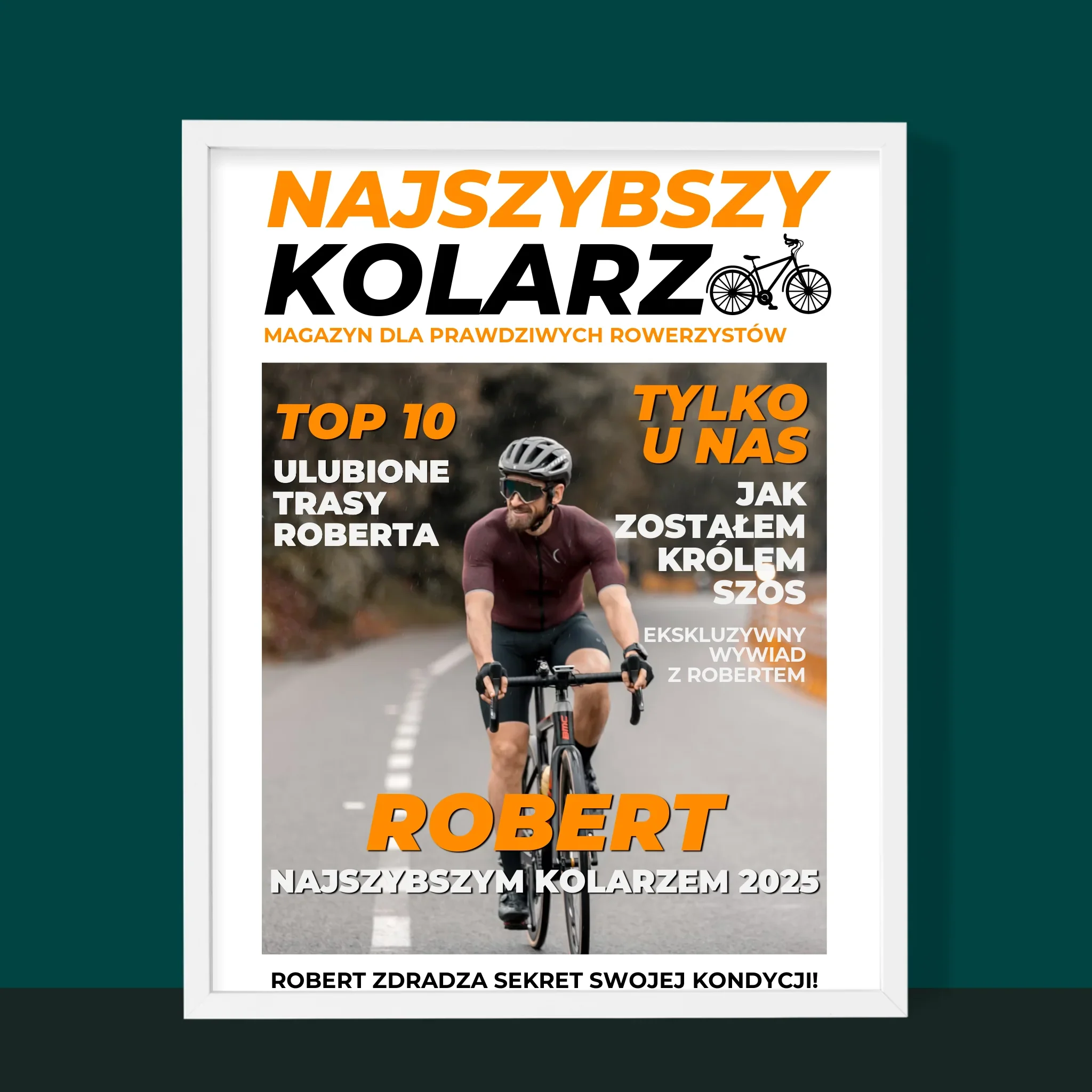 Okładka Magazynu: Najszybszy Kolarz - Wydruk Obramowany - Image 6