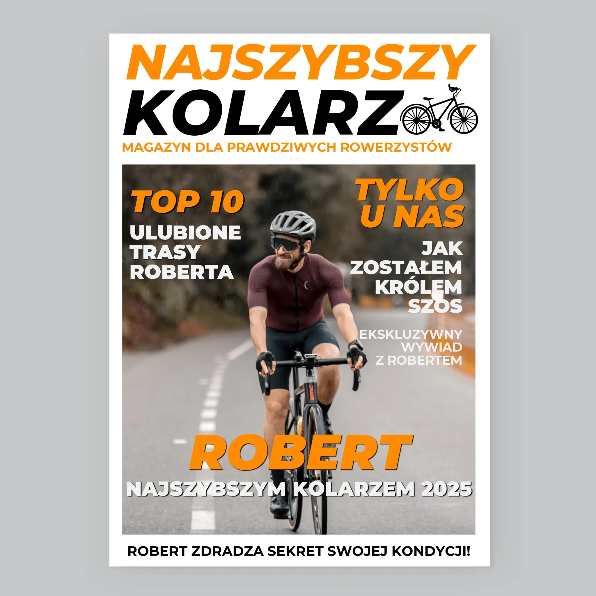 Okładka Magazynu: Najszybszy Kolarz - Wydruk Obramowany - Image 8