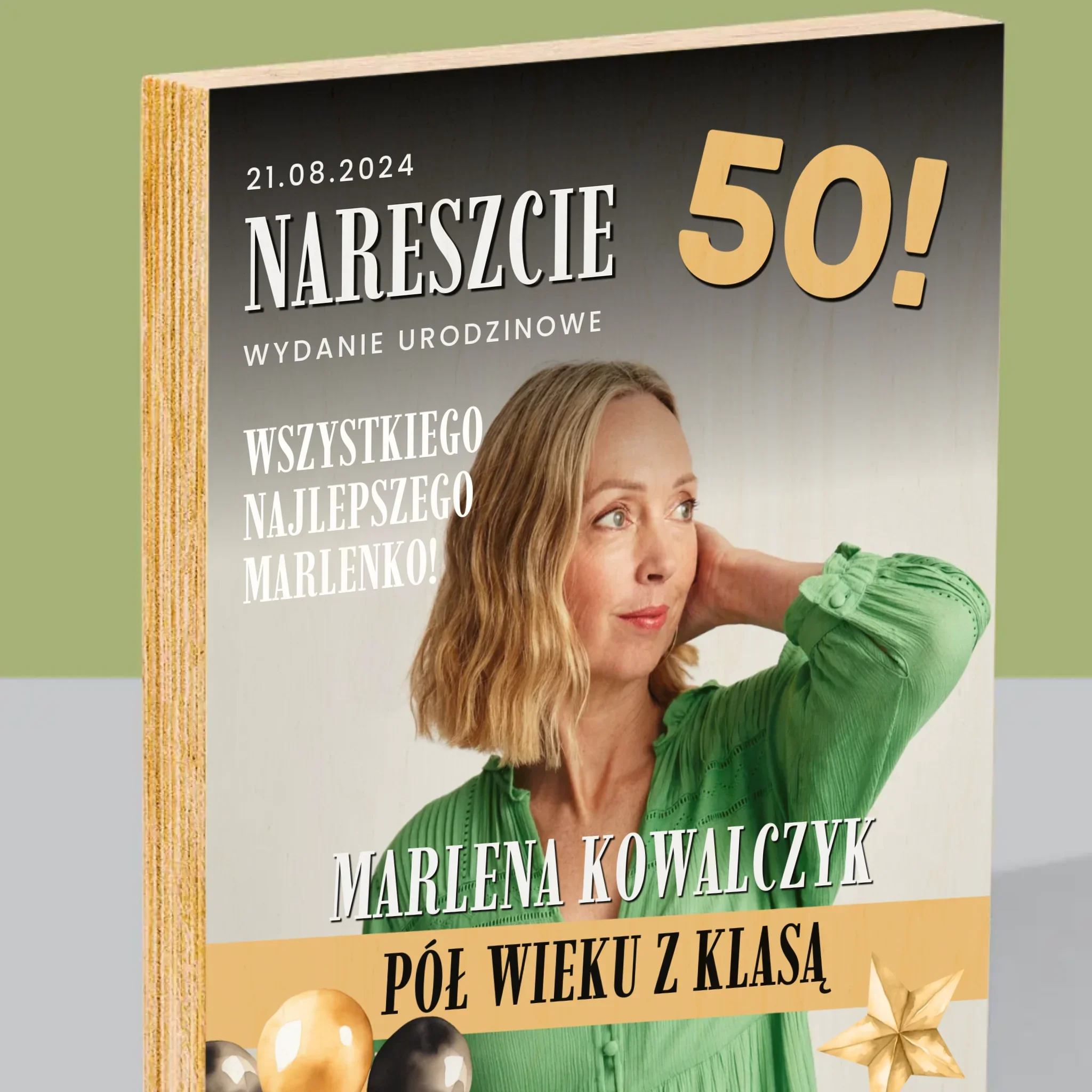 Okładka Magazynu: Nareszcie 50 - Wydruk Na Drewnie - Image 2