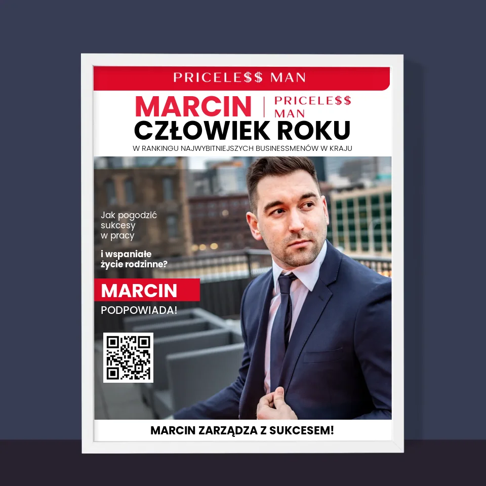 Okładka Magazynu: Priceless Man - Wydruk Obramowany - Image 10