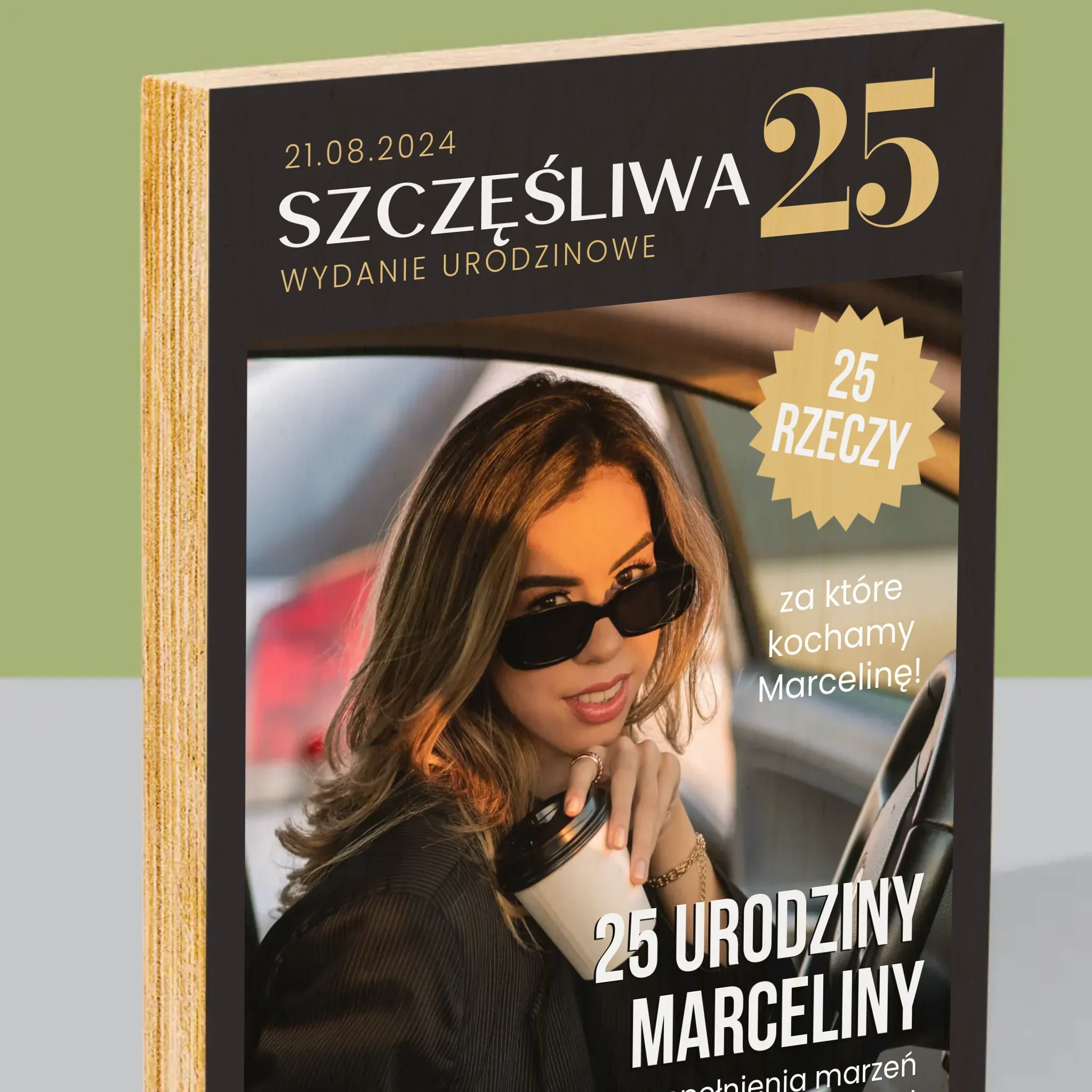 Okładka Magazynu: Szczęśliwa 25 - Wydruk Na Drewnie - Image 2