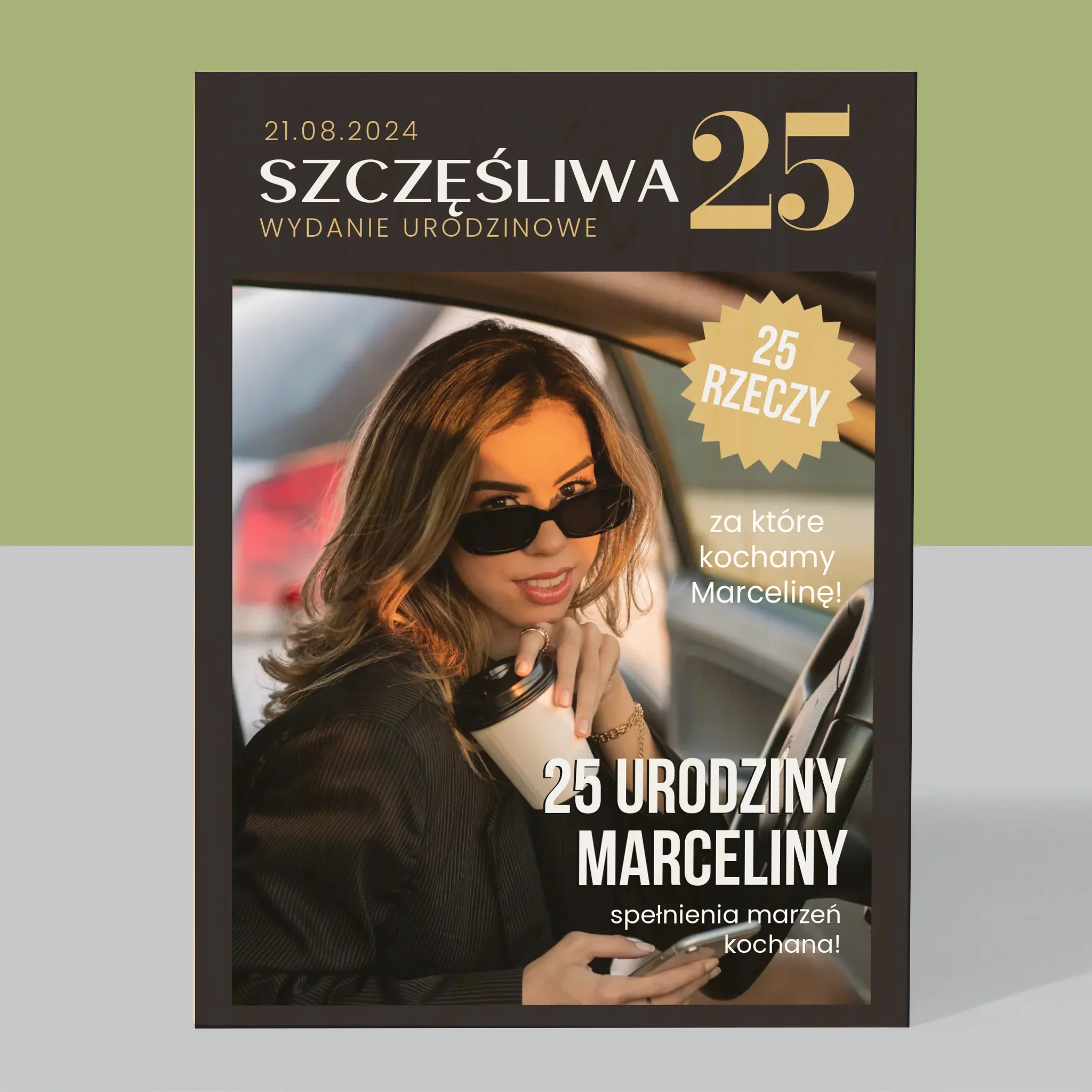 Okładka Magazynu: Szczęśliwa 25 - Wydruk Na Drewnie - Image 3