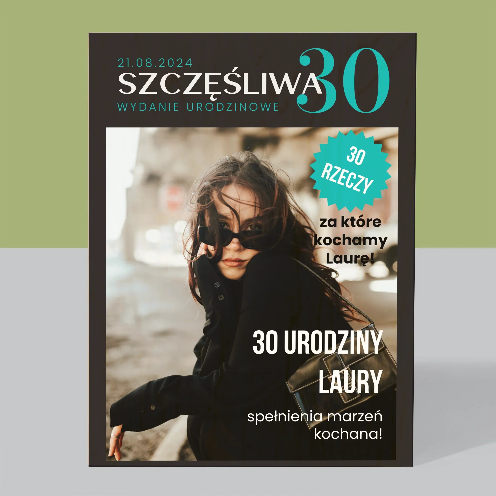Okładka Magazynu: Szczęśliwa 30 - Wydruk Na Drewnie - Image 3