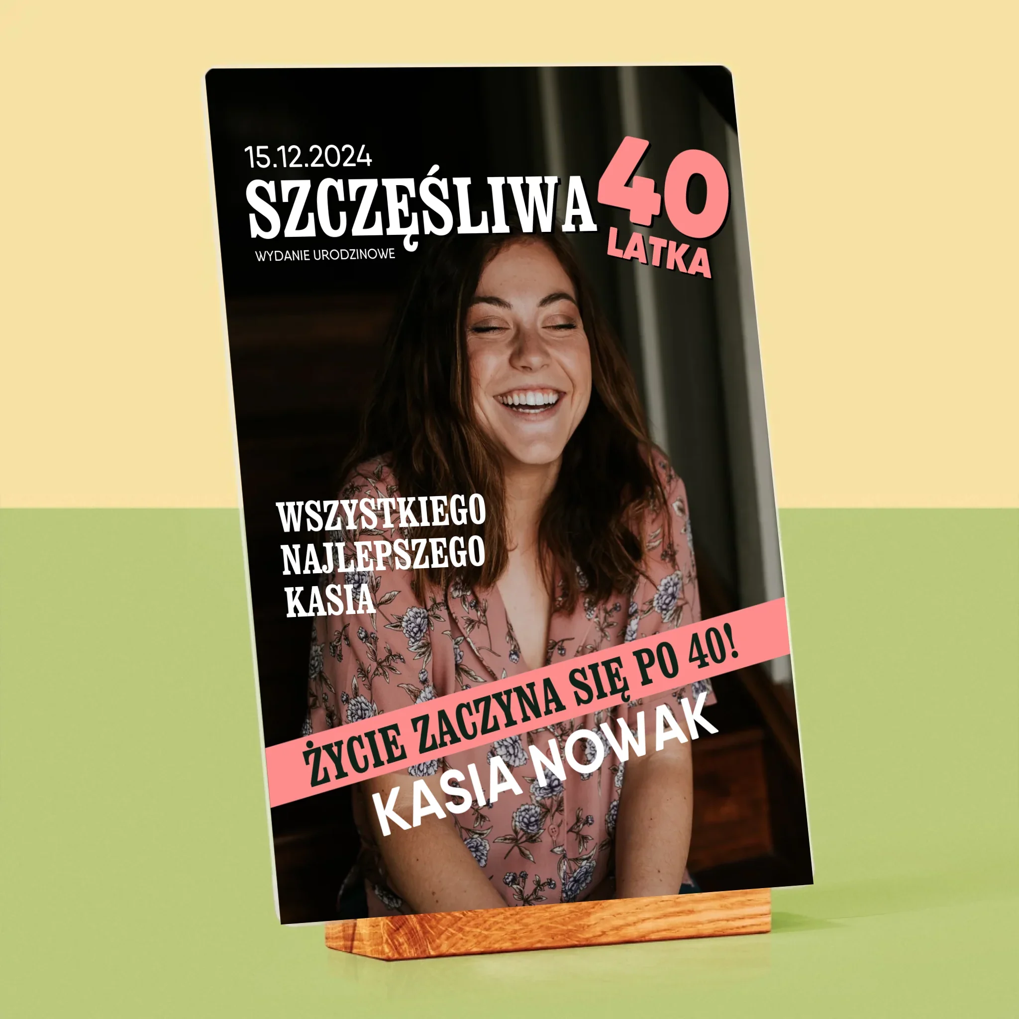 Okładka Magazynu: Szczęśliwa 40-Latka - Wydruk Na Szkle Akrylowym - Image 4