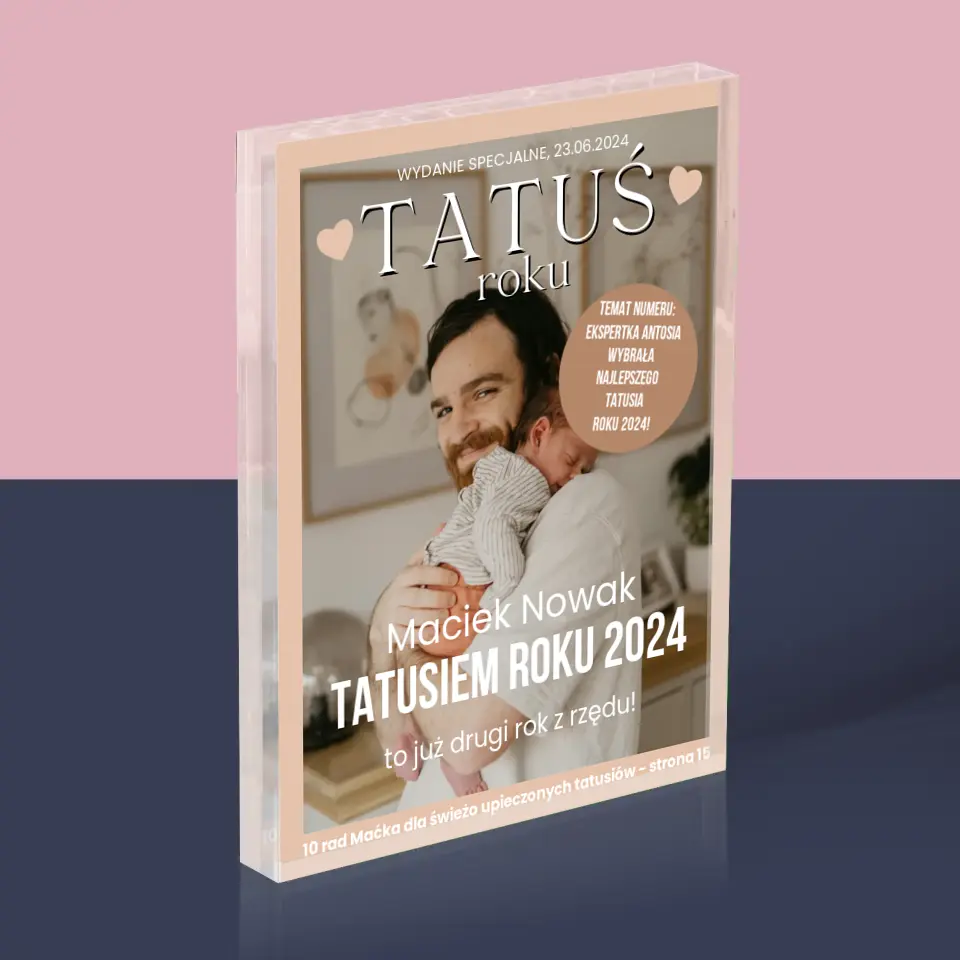 Okładka Magazynu: Tatuś Roku - Blok Akrylowy z Nadrukiem - Image 5