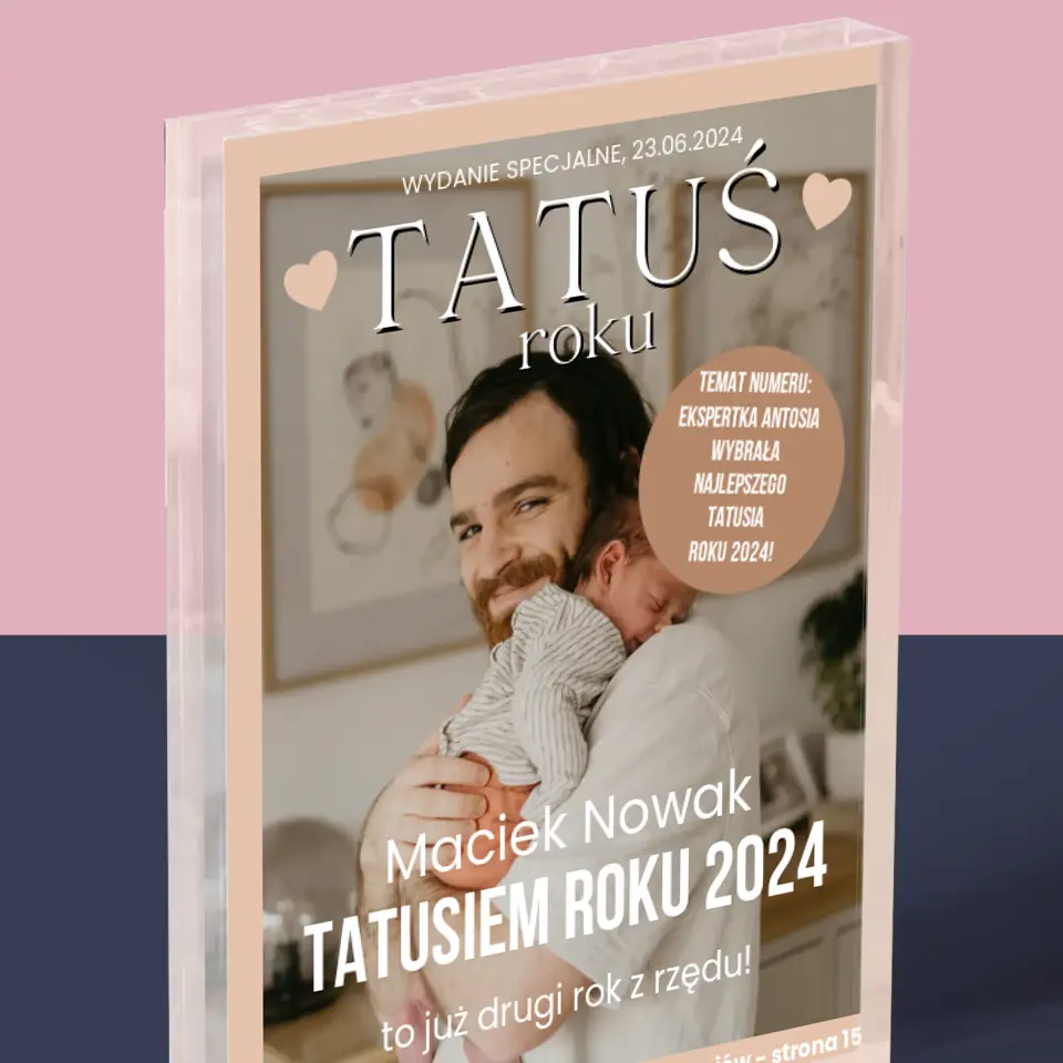 Okładka Magazynu: Tatuś Roku - Blok Akrylowy z Nadrukiem - Image 6