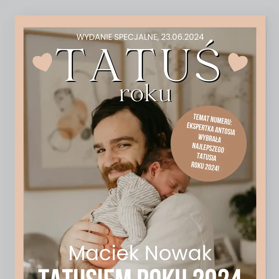 Okładka Magazynu: Tatuś Roku - Wydruk Obramowany - Image 2