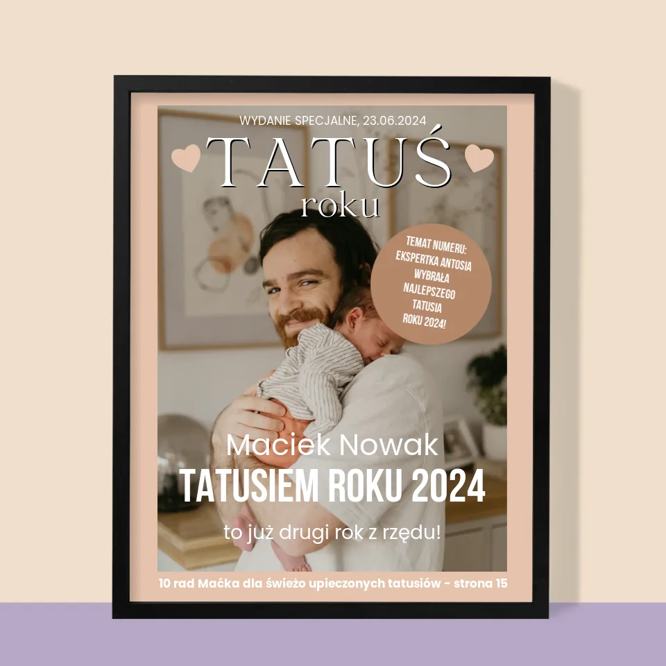 Okładka Magazynu: Tatuś Roku - Wydruk Obramowany - Image 9