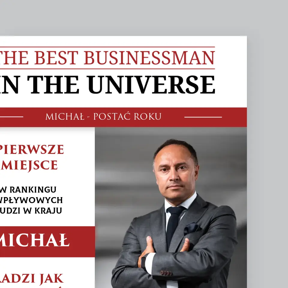 Okładka Magazynu: The Best Buisnessman In The Universe - Wydruk Obramowany - Image 3