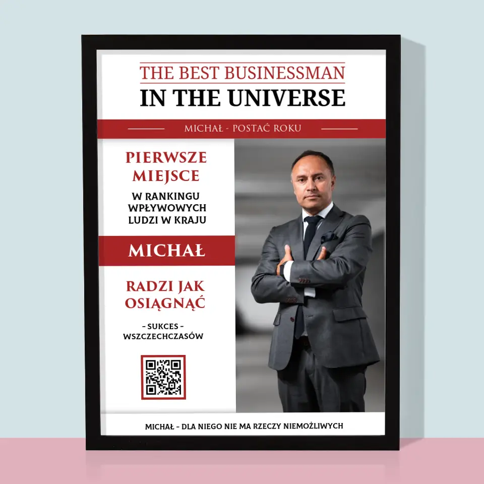 Okładka Magazynu: The Best Buisnessman In The Universe - Wydruk Obramowany - Image 5
