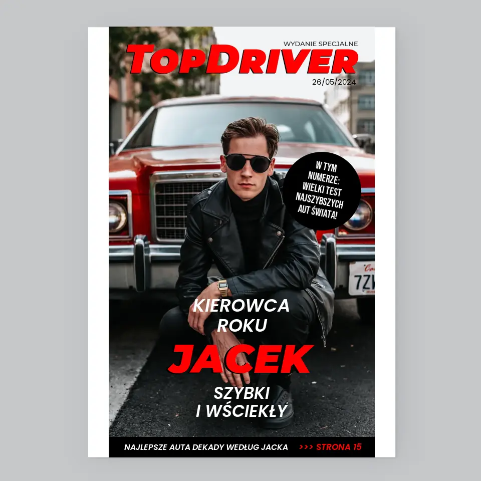 Okładka Magazynu: Topdriver - Wydruk Obramowany