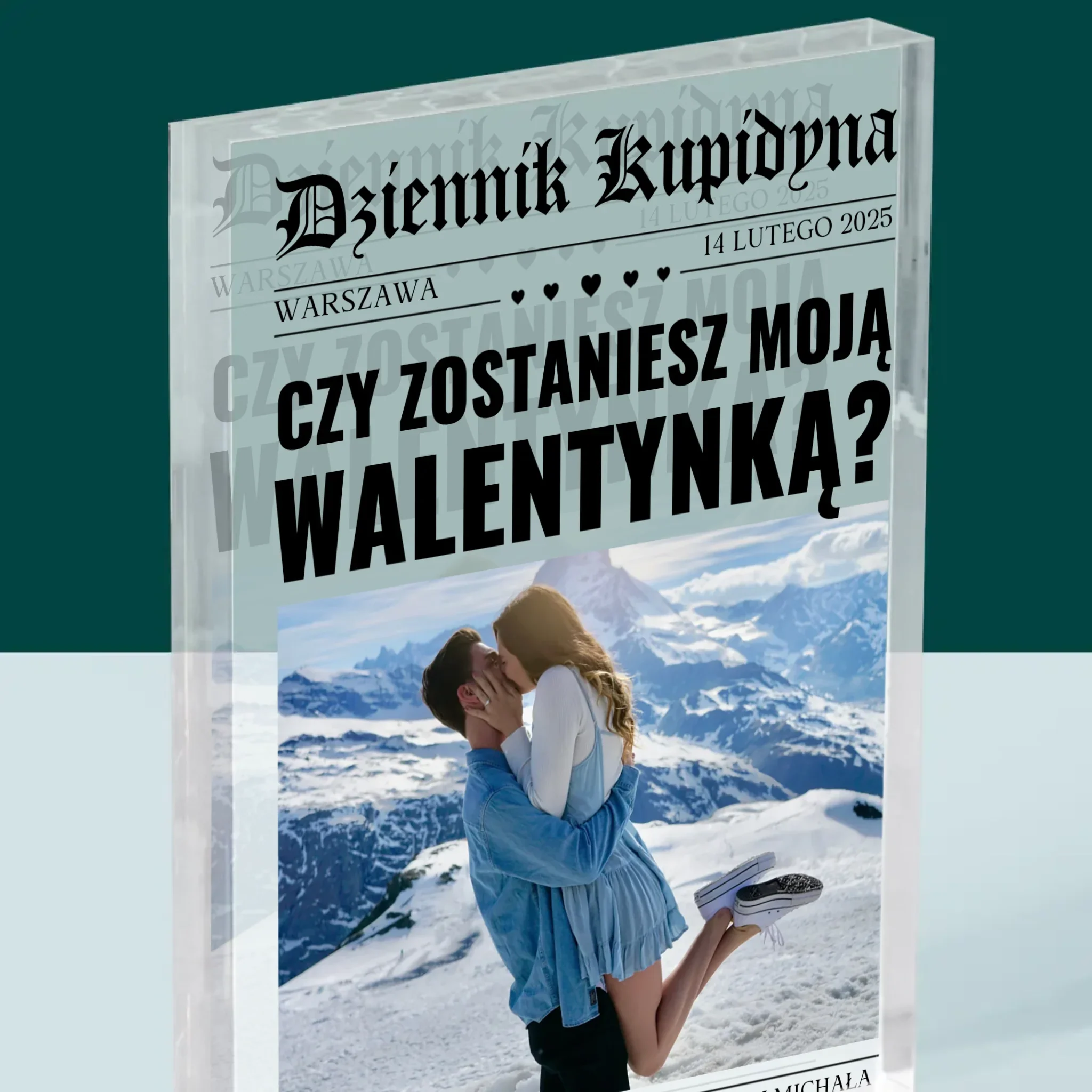 Okładka Magazynu: Walentynkowa Gazeta - Blok Akrylowy z Nadrukiem - Image 2