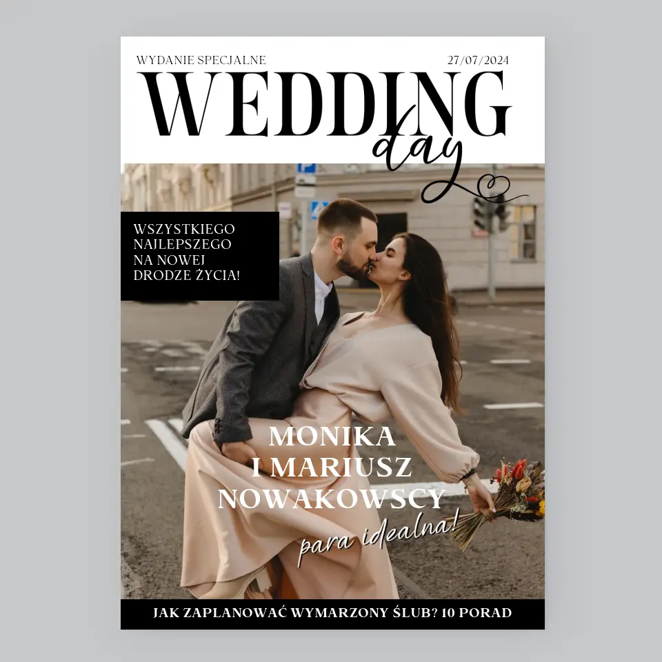 Okładka Magazynu: Wedding Day - Wydruk Obramowany