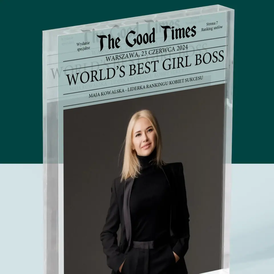 Okładka Magazynu: World’S Best Girl Boss - Blok Akrylowy - Image 2