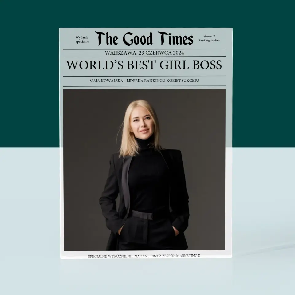 Okładka Magazynu: World’S Best Girl Boss - Blok Akrylowy - Image 3