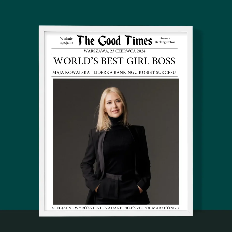 Okładka Magazynu: World’S Best Girl Boss - Wydruk Obramowany - Image 10