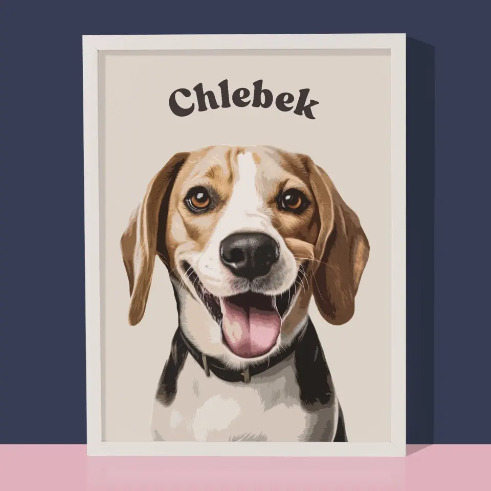 Portret Zwierzaka: Beagle - Wydruk ze Zdjęciem Zwierzaka - Image 4