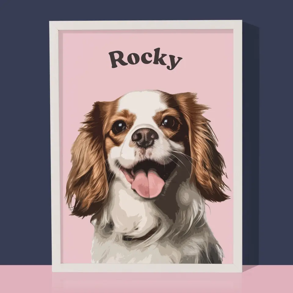Portret Zwierzaka: Cavalier King Charles Spaniel - Wydruk ze Zdjęciem Zwierzaka - Image 4