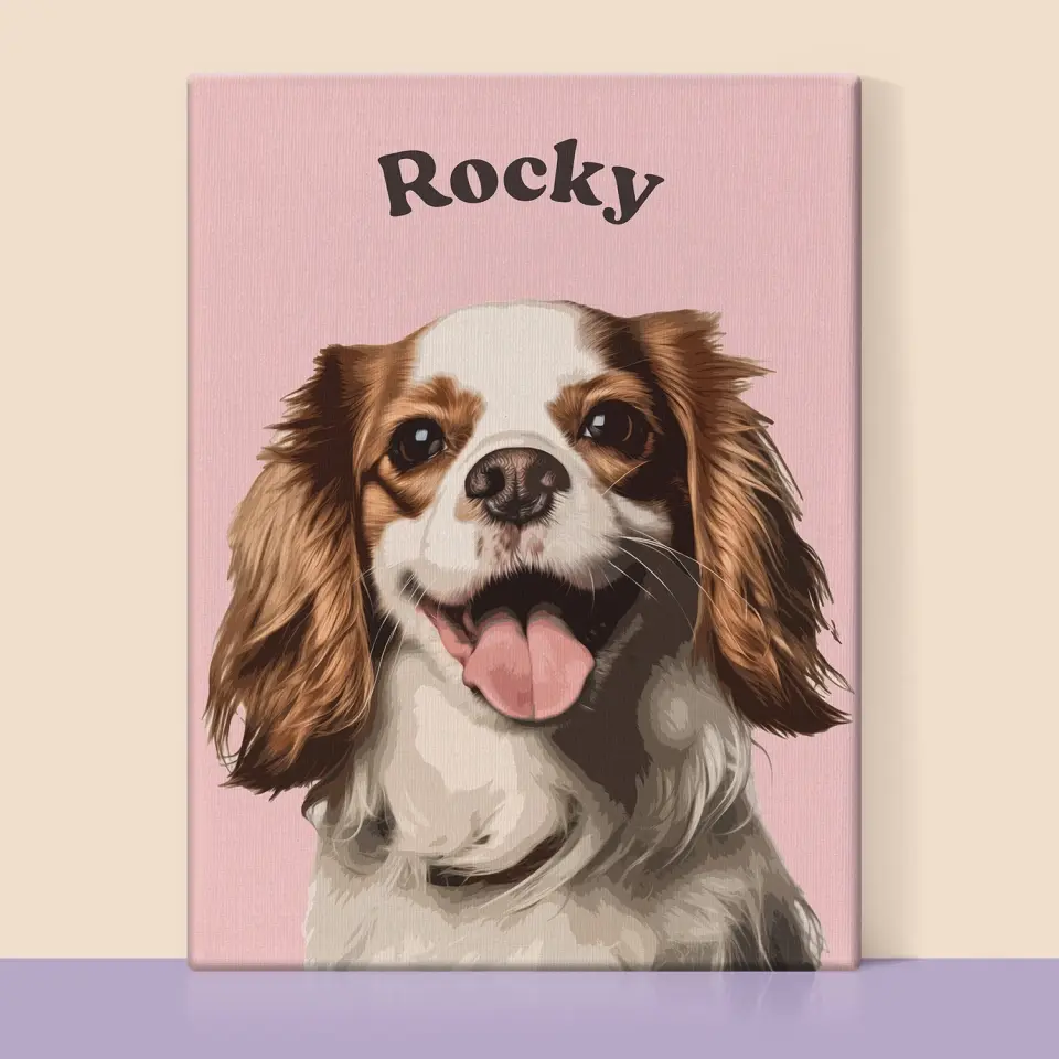 Portret Zwierzaka: Cavalier King Charles Spaniel - Wydruk ze Zdjęciem Zwierzaka - Image 5