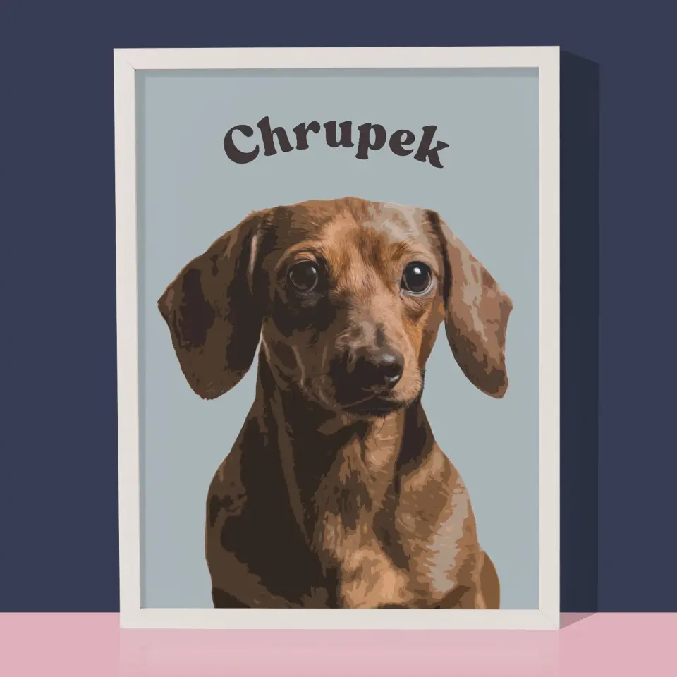 Portret Zwierzaka: Jamnik - Wydruk ze Zdjęciem Zwierzaka - Image 4