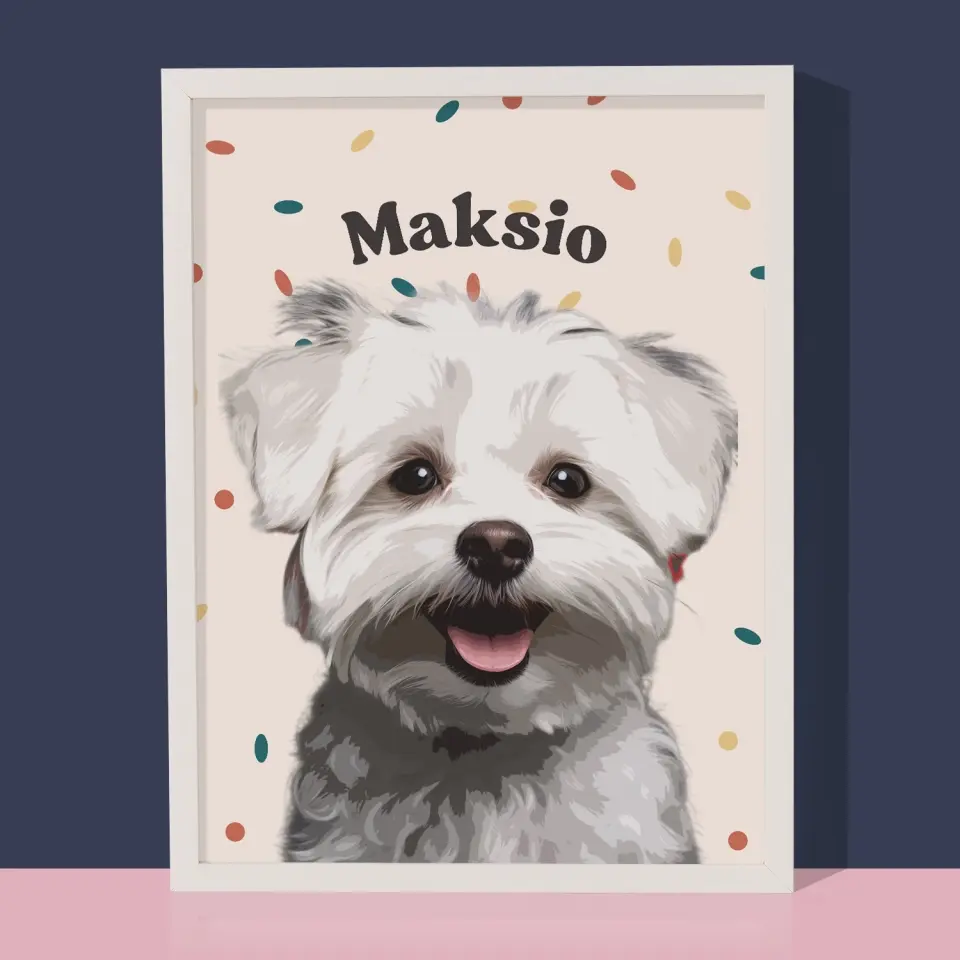 Portret Zwierzaka: Maltańczyk - Wydruk ze Zdjęciem Zwierzaka - Image 4