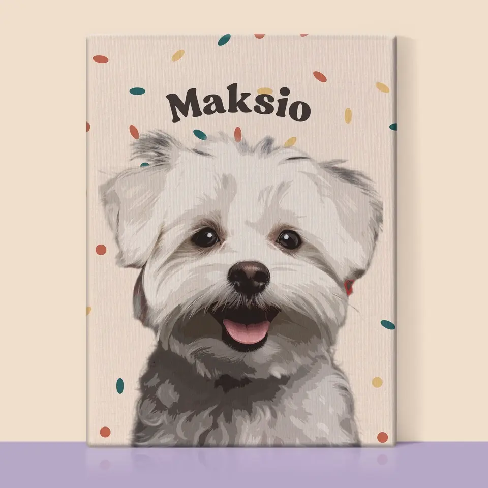 Portret Zwierzaka: Maltańczyk - Wydruk ze Zdjęciem Zwierzaka - Image 5