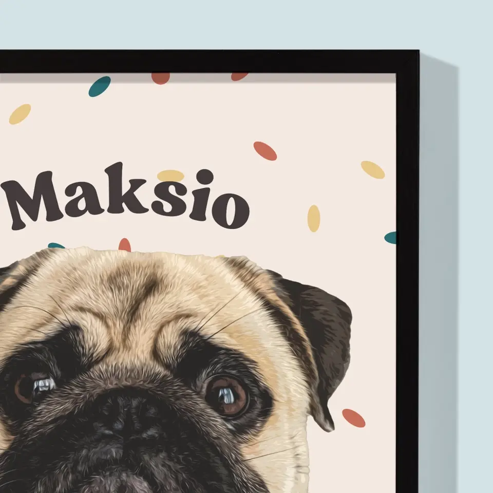 Portret Zwierzaka: Mops - Wydruk ze Zdjęciem Zwierzaka - Image 2