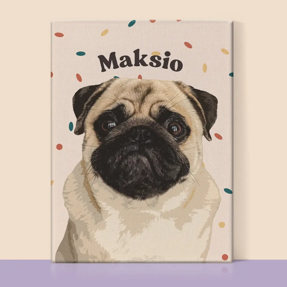 Portret Zwierzaka: Mops - Wydruk ze Zdjęciem Zwierzaka - Image 5
