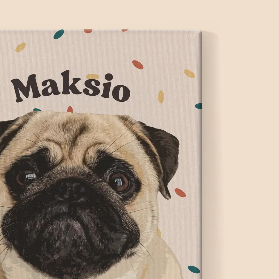 Portret Zwierzaka: Mops - Wydruk ze Zdjęciem Zwierzaka - Image 7