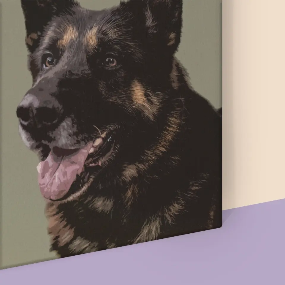 Portret Zwierzaka: Owczarek Niemiecki - Wydruk ze Zdjęciem Zwierzaka - Image 6