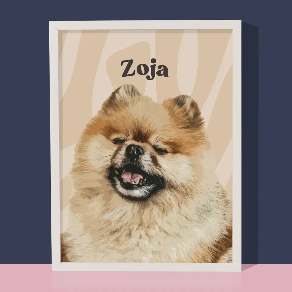 Portret Zwierzaka: Szpic Miniaturowy - Wydruk ze Zdjęciem Zwierzaka - Image 4