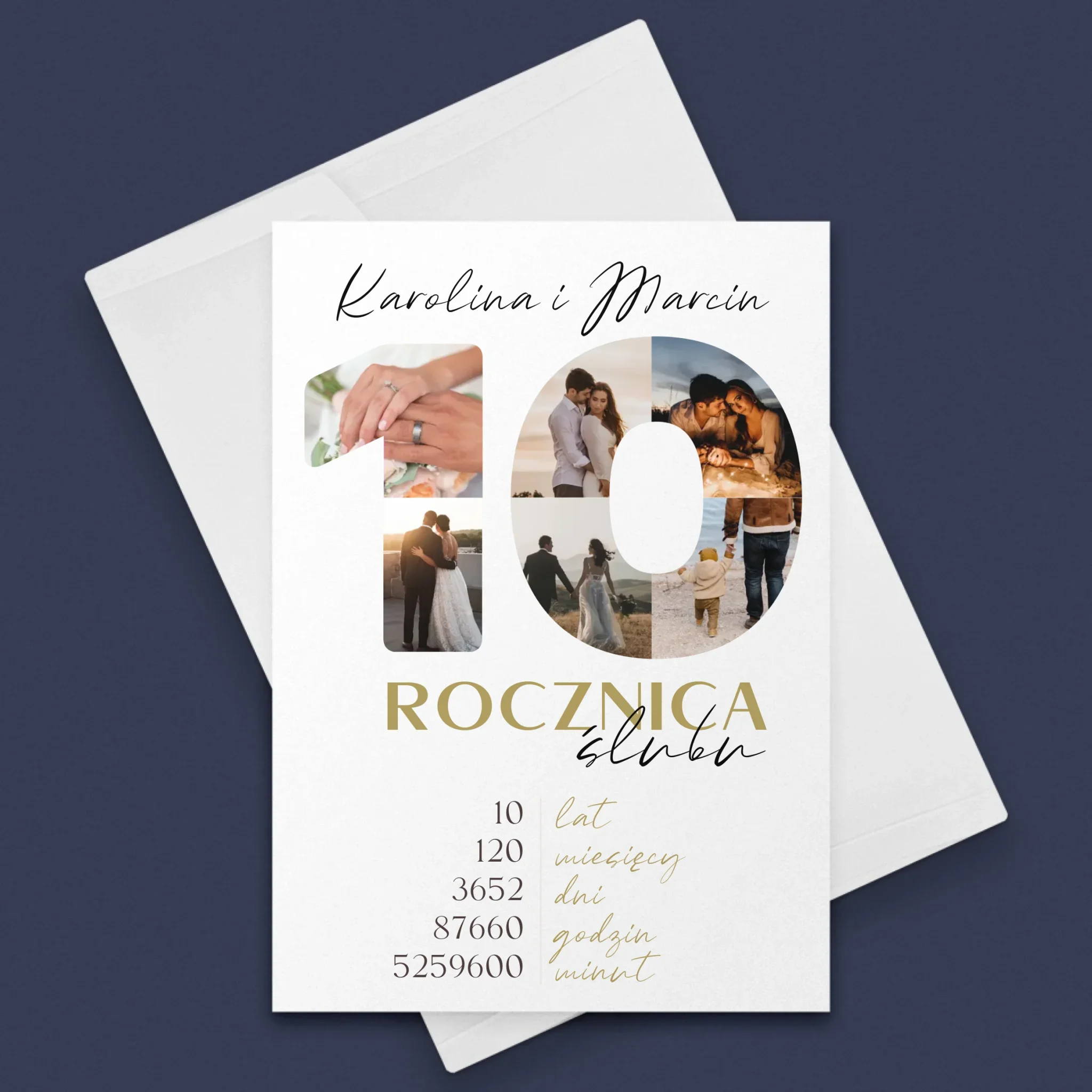Słowo Ze Zdjęć: 10 Rocznica Ślubu - Kartka Z Życzeniami - Image 3