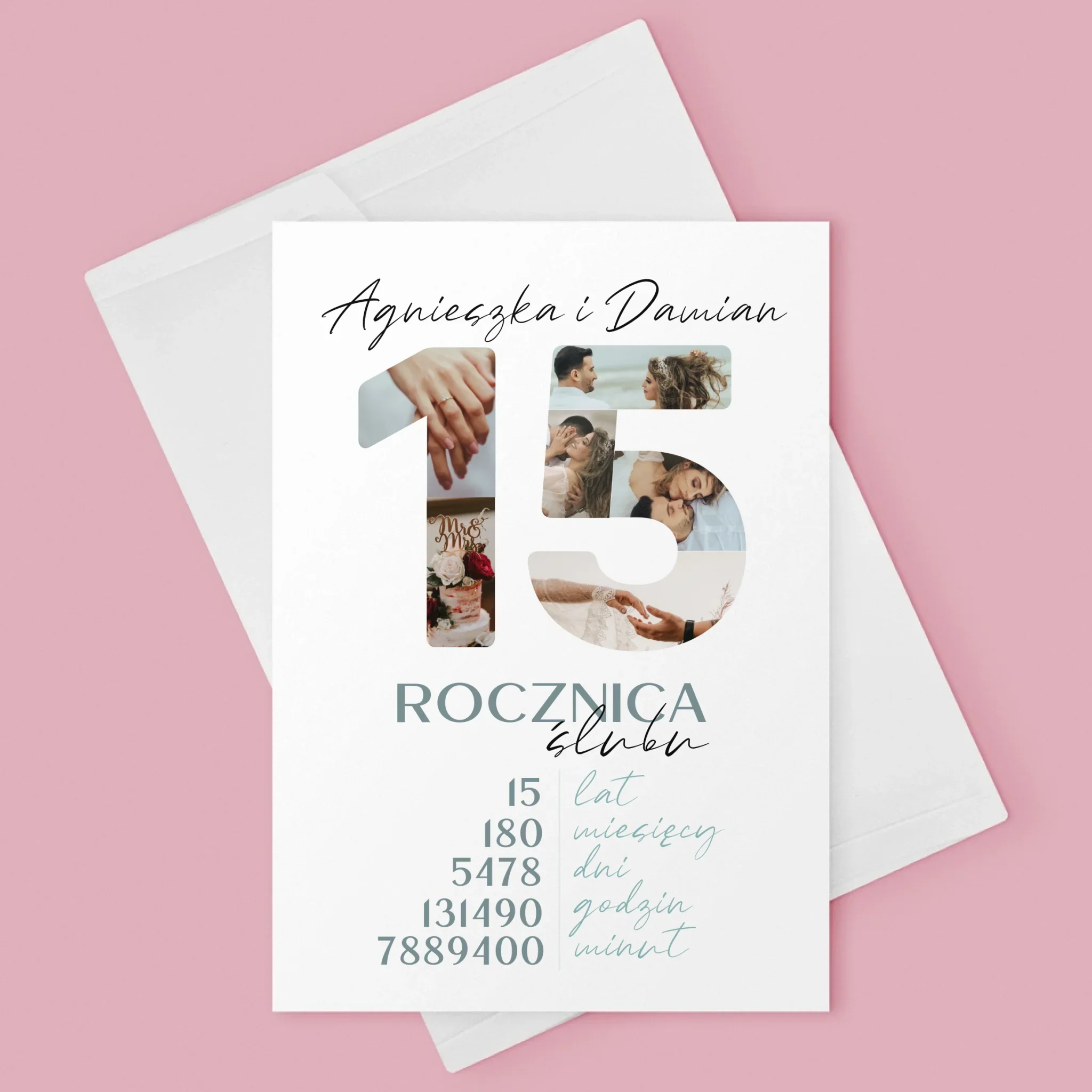 Słowo Ze Zdjęć: 15 Rocznica Ślubu - Kartka Z Życzeniami - Image 3