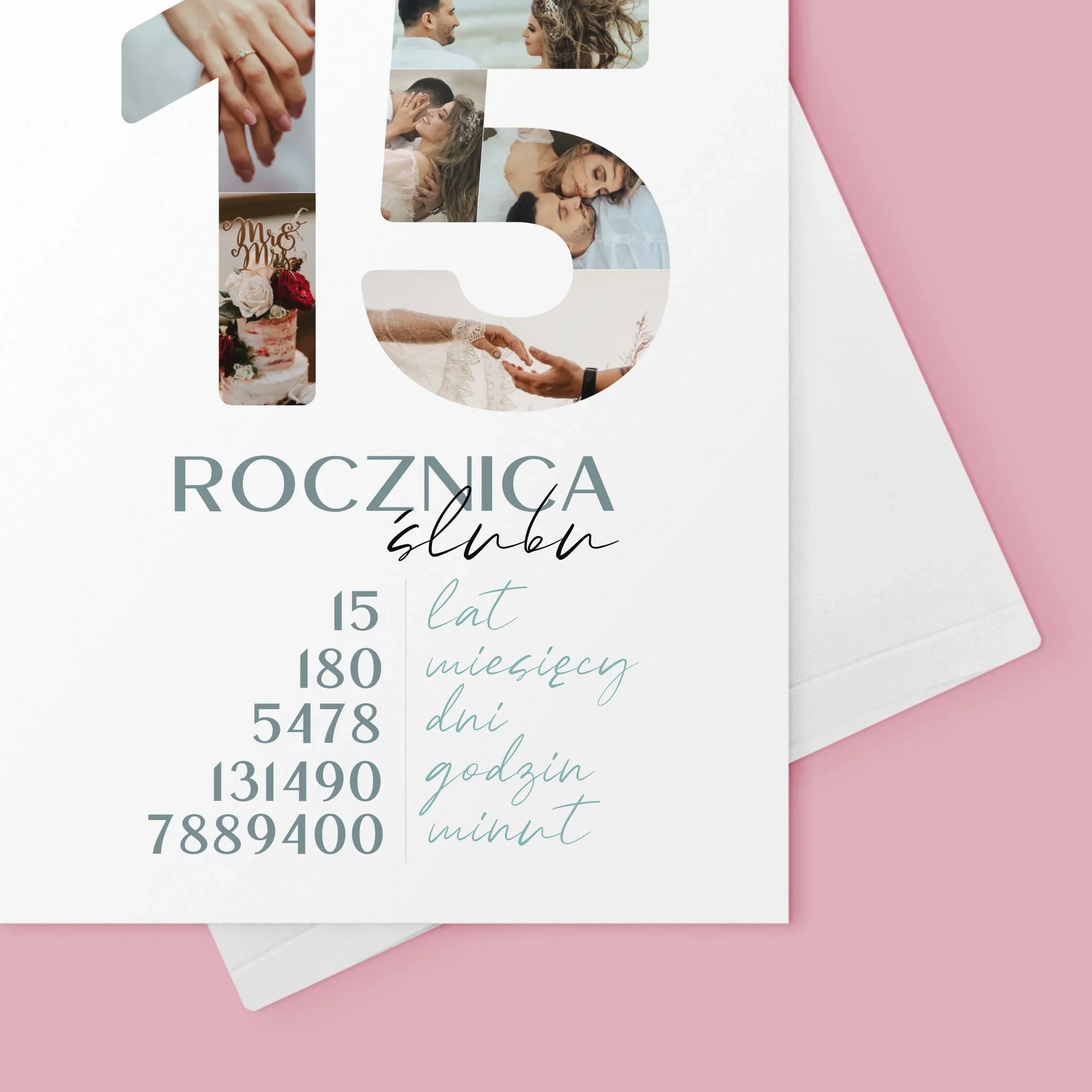 Słowo Ze Zdjęć: 15 Rocznica Ślubu - Kartka Z Życzeniami - Image 4