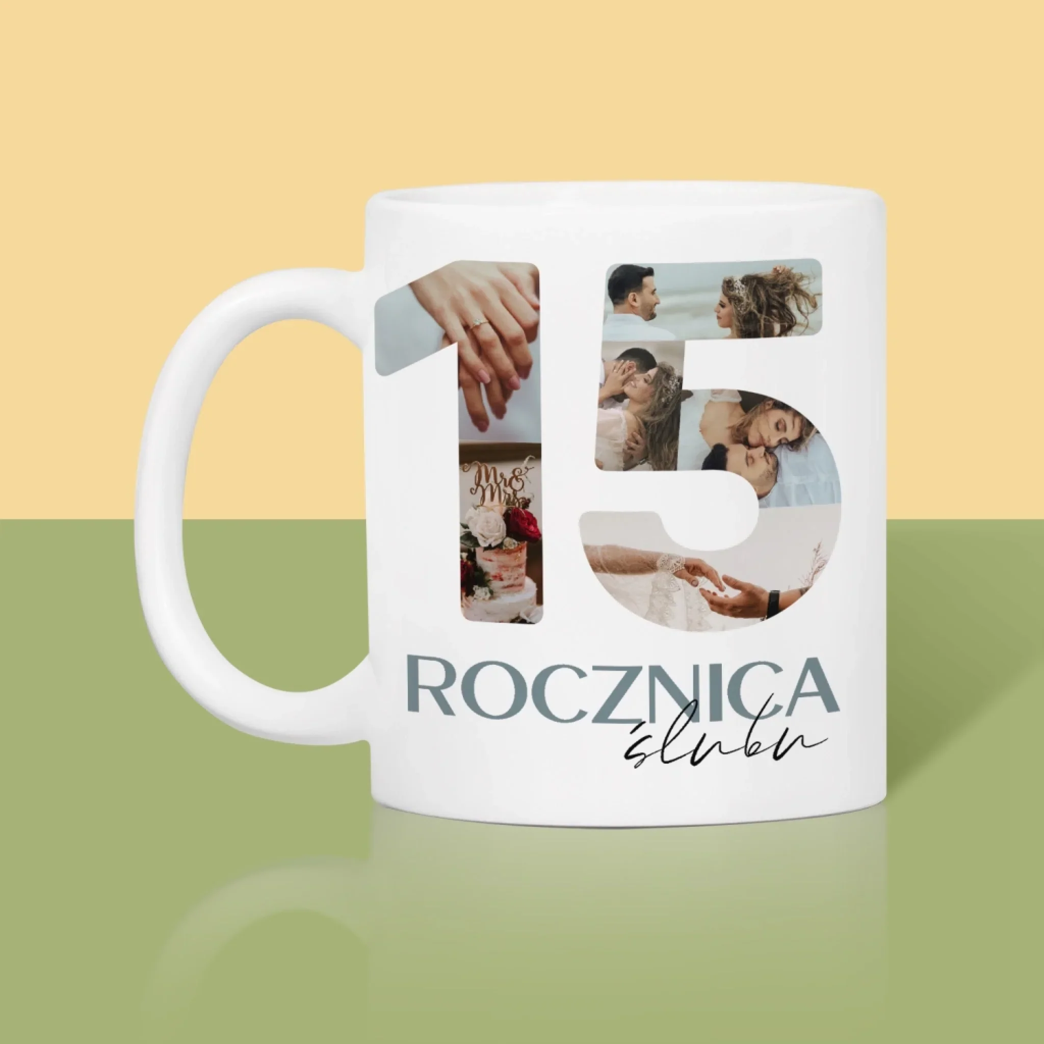 Słowo Ze Zdjęć: 15 Rocznica Ślubu - Kubek z Nadrukiem