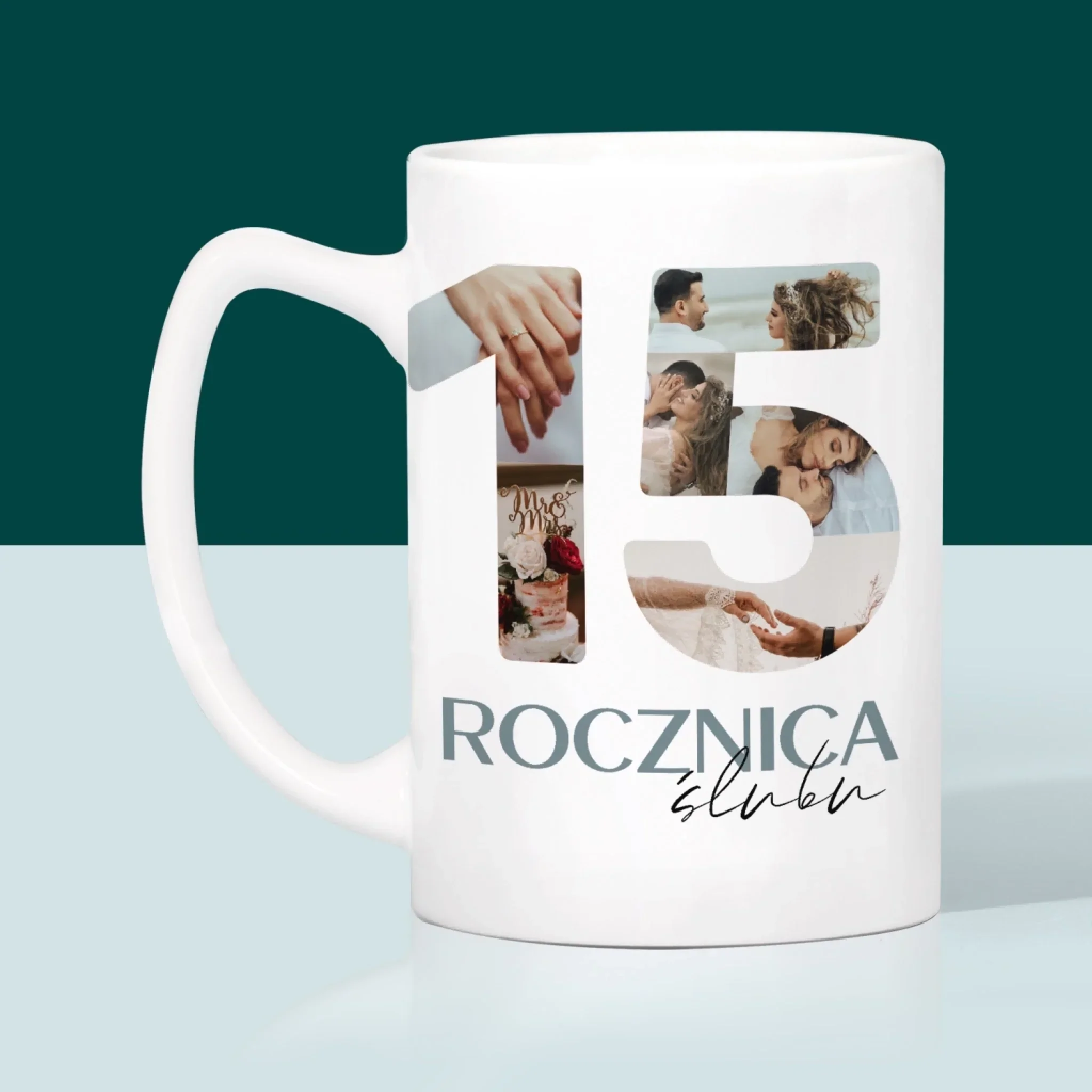 Słowo Ze Zdjęć: 15 Rocznica Ślubu - Kubek z Nadrukiem - Image 4
