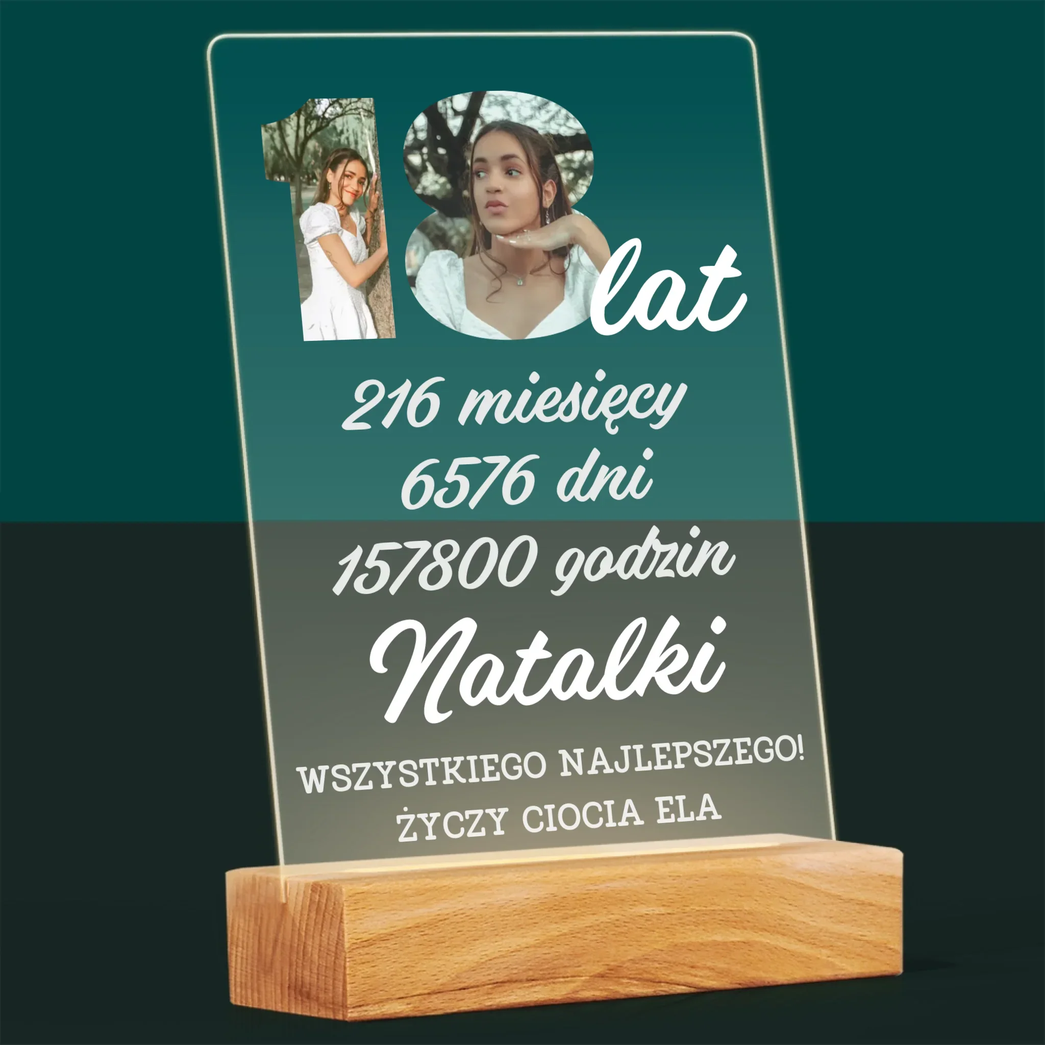 Słowo ze zdjęć: 18 Lat Odliczanie - Wydruk Na Szkle Akrylowym - Image 8