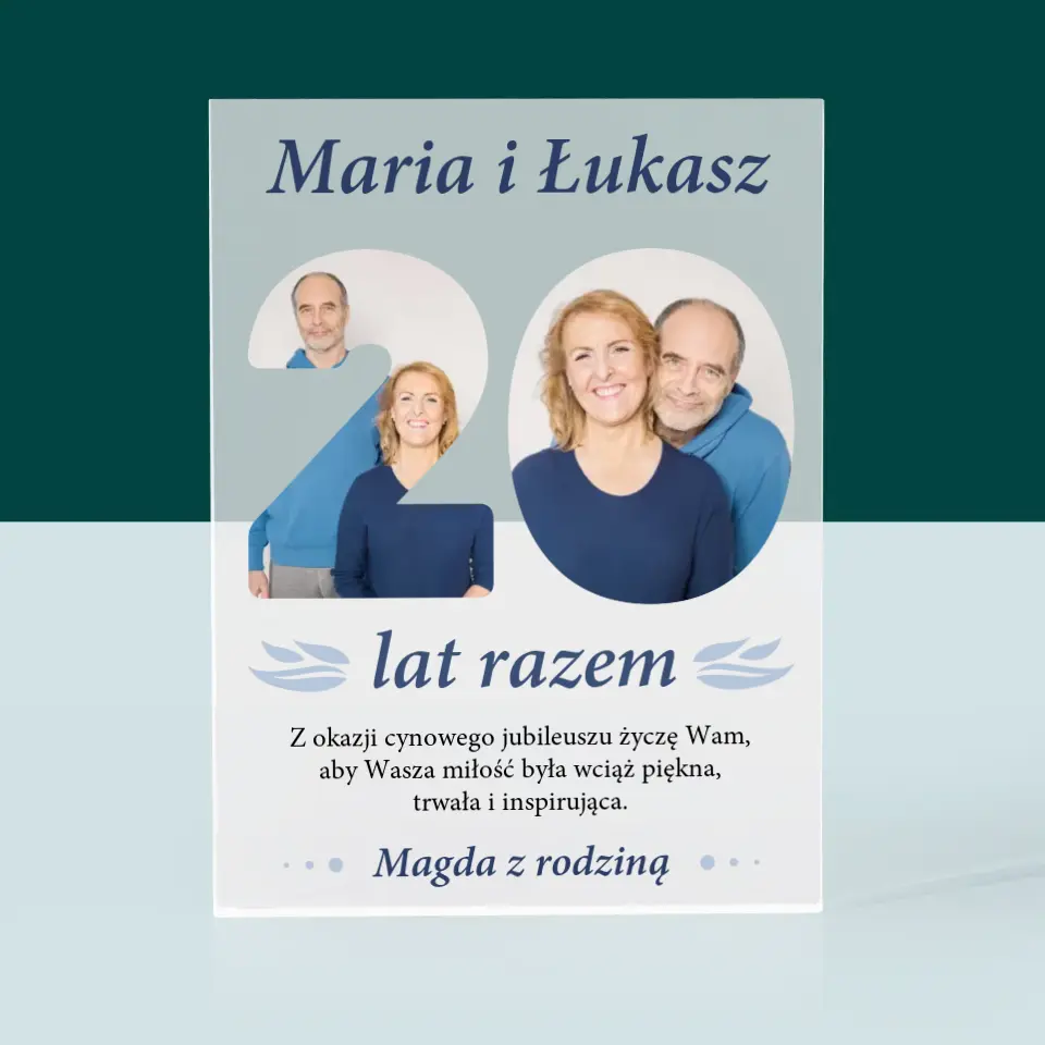 Słowo Ze Zdjęć: 20 Lat Razem - Blok Akrylowy z Nadrukiem - Image 3