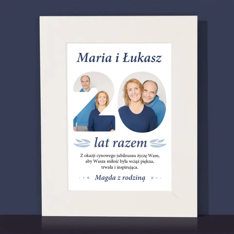 Słowo Ze Zdjęć: 20 Lat Razem - Ramka Na Zdjęcie - Image 2