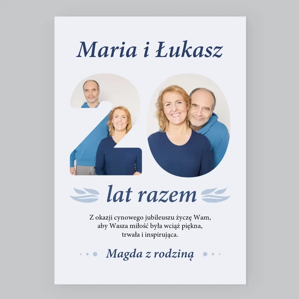 Słowo Ze Zdjęć: 20 Lat Razem - Wydruk Obramowany