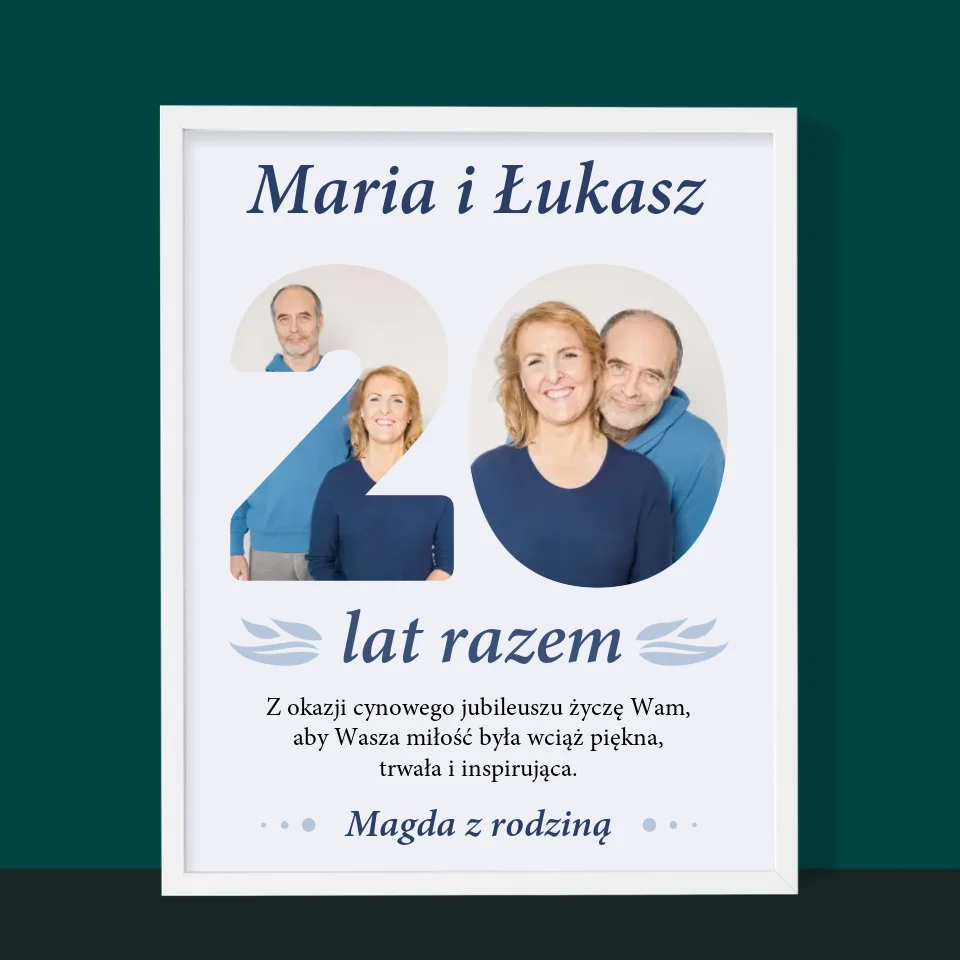 Słowo Ze Zdjęć: 20 Lat Razem - Wydruk Obramowany - Image 10