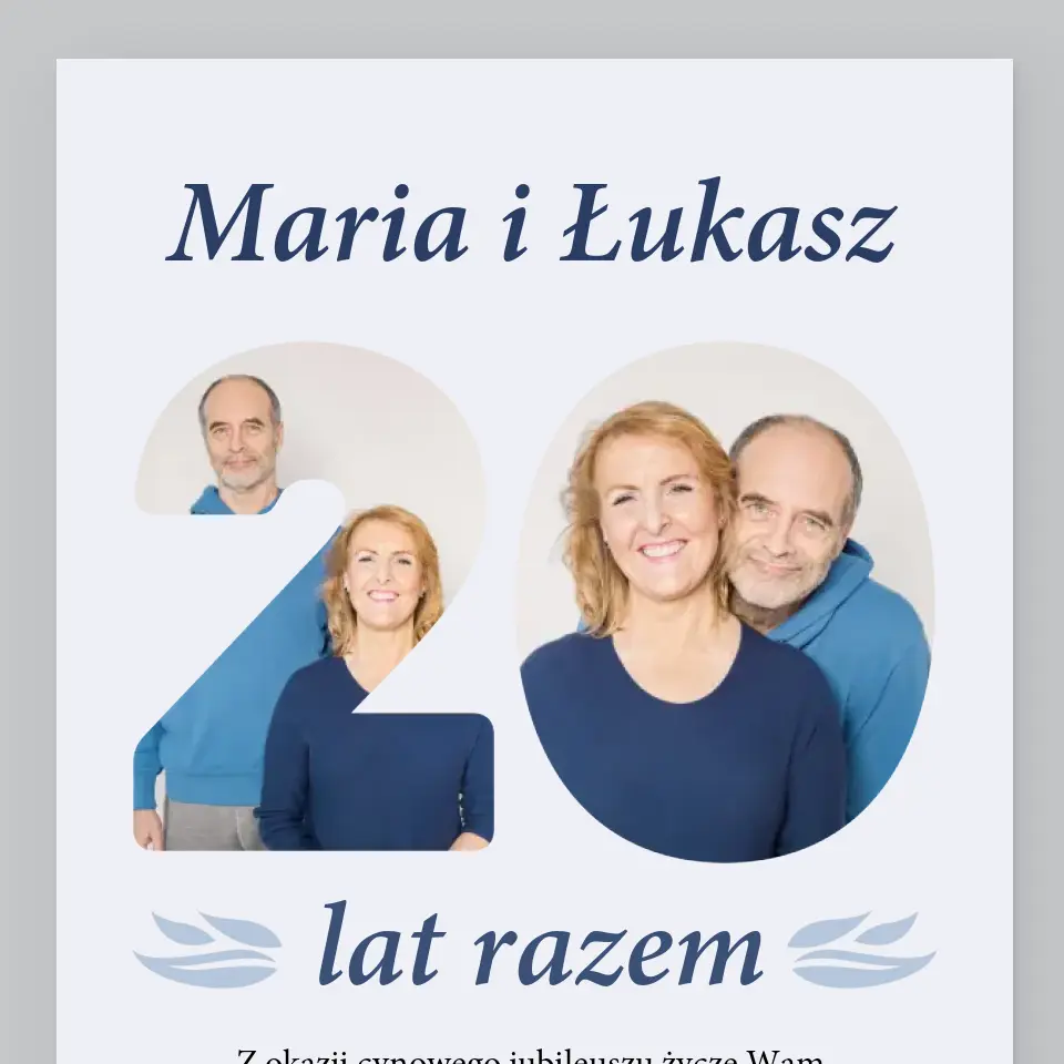 Słowo Ze Zdjęć: 20 Lat Razem - Wydruk Obramowany - Image 2