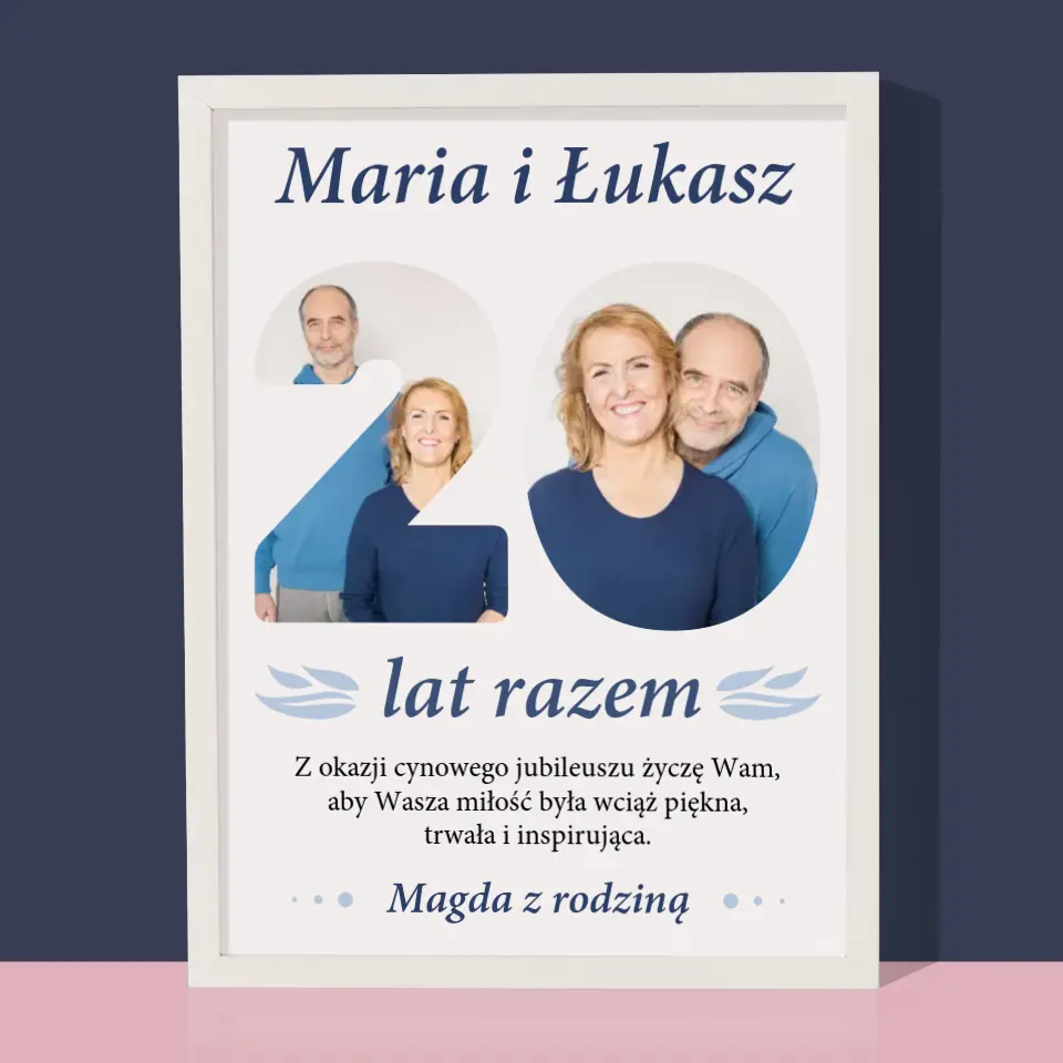 Słowo Ze Zdjęć: 20 Lat Razem - Wydruk Obramowany - Image 8