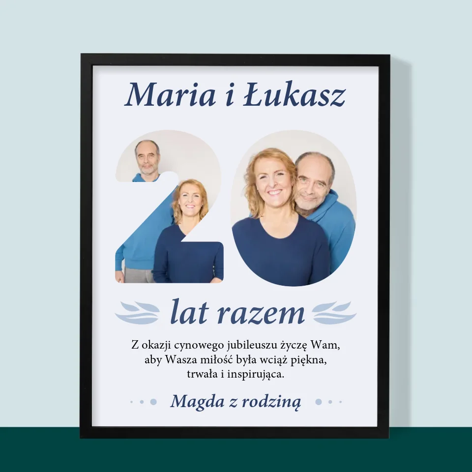 Słowo Ze Zdjęć: 20 Lat Razem - Wydruk Obramowany - Image 9