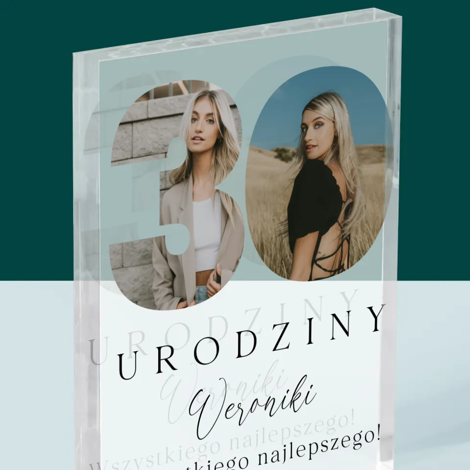 Słowo Ze Zdjęć: 30 Urodziny Podpis - Blok Akrylowy - Image 2