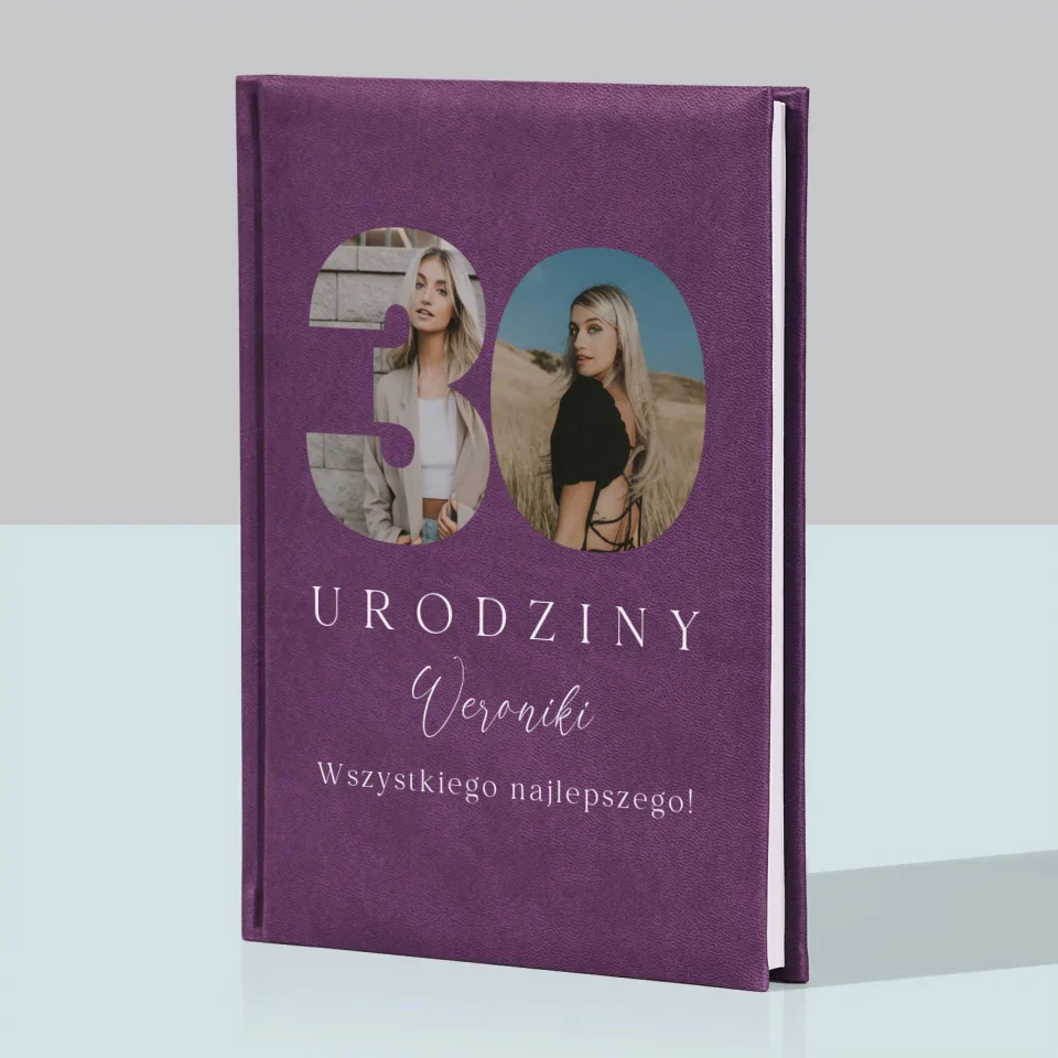 Słowo Ze Zdjęć: 30 Urodziny Podpis - Notes Książkowy z Nadrukiem - Image 5