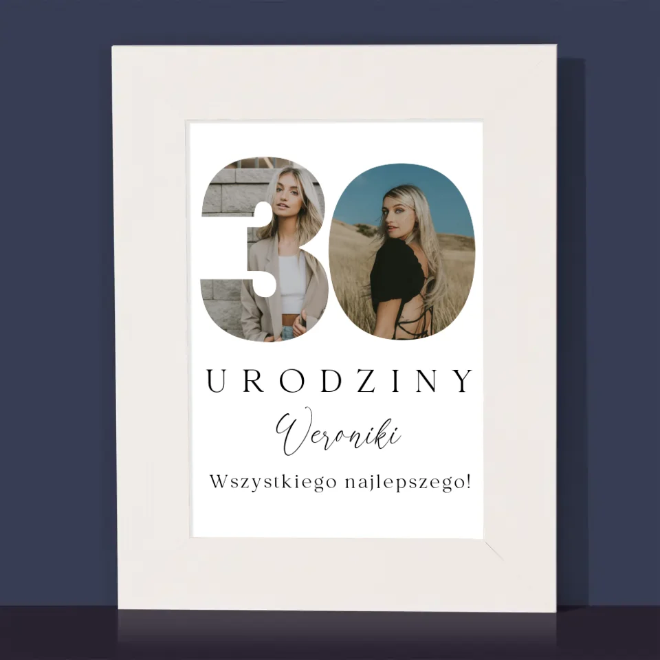 Słowo Ze Zdjęć: 30 Urodziny Podpis - Ramka Na Zdjęcie - Image 2