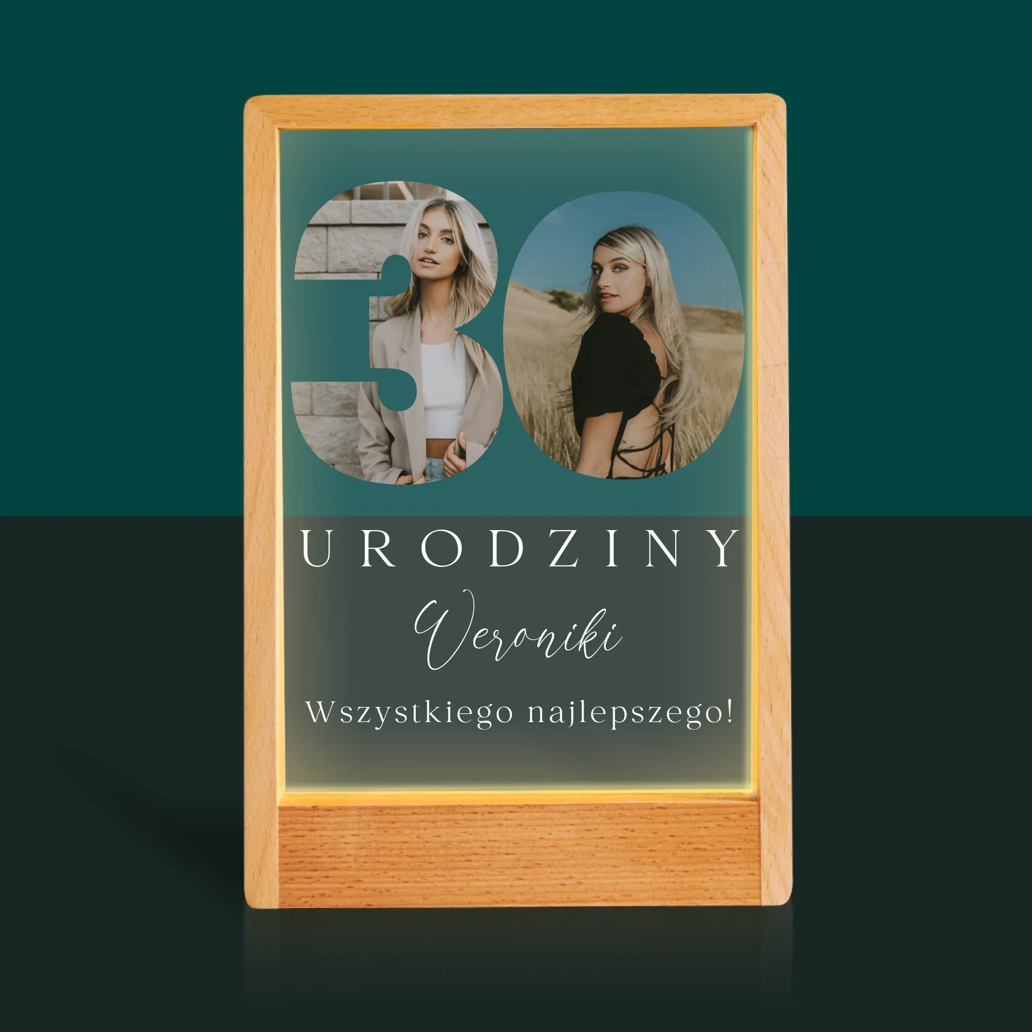 Słowo Ze Zdjęć: 30 Urodziny Podpis - Wydruk Na Szkle Akrylowym - Image 10